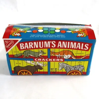 Vintage Nabisco Barnum’s Animal Crackers Blue Box Caged With Clown Empty • $24.95
