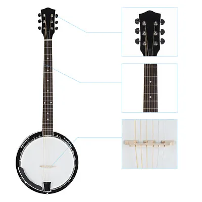 Hot Sale New Exquisite Professional Sapelli Notopleura Wood Alloy 6 String Banjo • $143.44