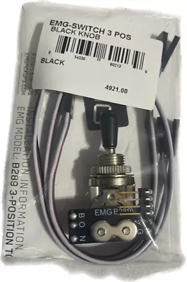 Emg 3 Pos Position Chrome Gibson Style Toggle Switch B289 Black Tip ( Scratches) • $25.99