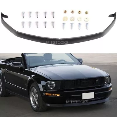 Fits 05-09 Ford Mustang V6 Only Ik Style Pu Black Front Chin Bumper Lip Spoiler • $102.88