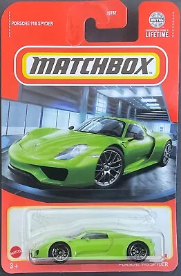 2024 Matchbox PORSCHE 918 SPYDER Green 45/100 * FREE BOX SHIPPING * • $7.30