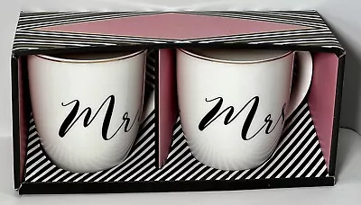 Set Of Mr. Mrs. Coffee Mugs Save The Date Excellent Used Condition 4-1/2”T X 4”W • £19.30