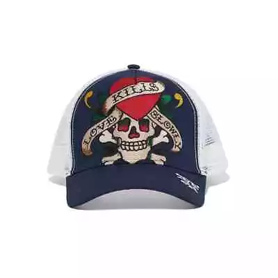 Ed Hardy By Christian Audigier Heart Skull Mesh Snapback Trucker Hat  One Size  • £53.54