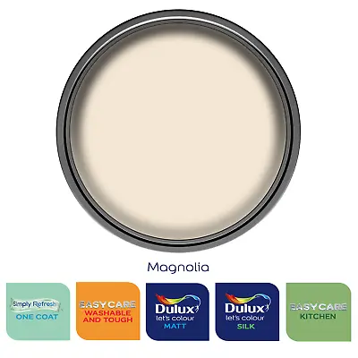 £27.99 • Buy Dulux Paint Magnolia Matt Or Silk Emulsion Various Finishes 2.5 Litres