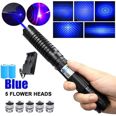 High Power 450nm Blue Burning Laser Pointer Adjustable Visible Light 990Miles AU • $68.19