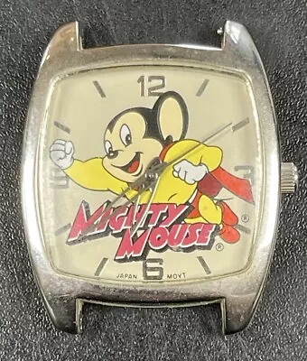 2005 Viacom Japan Movt. Stainless Steel Back Mighty Mouse Novelty Watch • $0.96