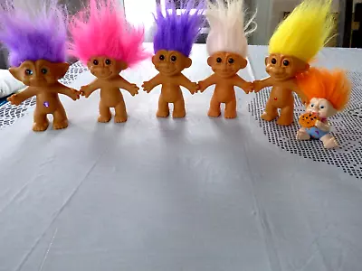 Toys Troll Dolls Lot Of 6 Five Are 4  1 Is 2.5  • $39.50