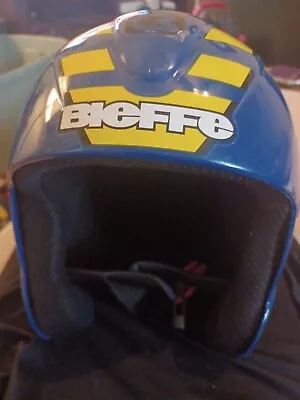 Kids Junior Bieffe BLUE Snow Ski Helmet M MEDIUM  56-57 Made In ITALY Good Shape • $42.46