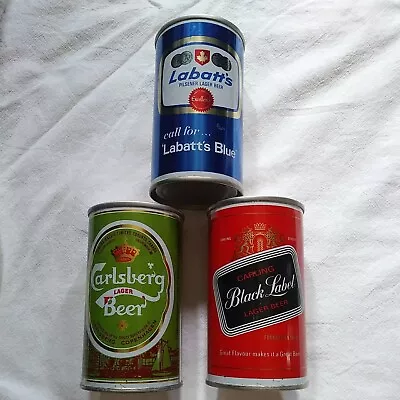 3 DIFFERENT EMPTY CANADIAN Beer Cans - Straight Steel VINTAGE Canada • $7.99