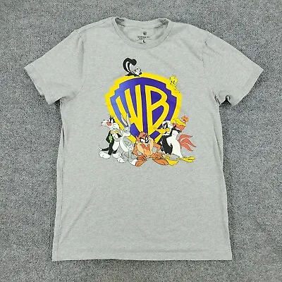 Warner Bros Discovery Shirt Men Large Gray Looney Tunes Bugs Bunny Daffy Graphic • $9.59