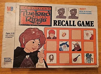 The Lord Of The Rings Game Milton Bradley 1978 Memory Match Game - Recall • $36.95