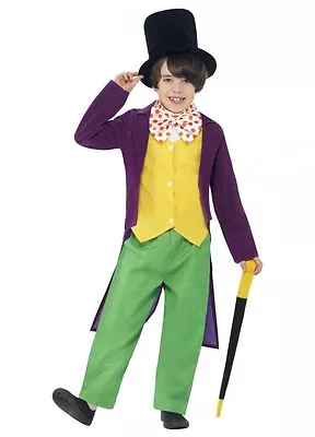 Kids Boys Willy Wonka Costume Child 4 Sizes Roald Dahl Fancy Dress  • $27.85