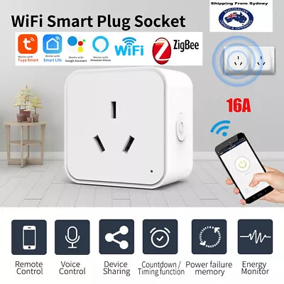 WiFi Zigbee Socket Outlet Switch Tuya Smart Plug Voice Control For Alexa Google • $24.69