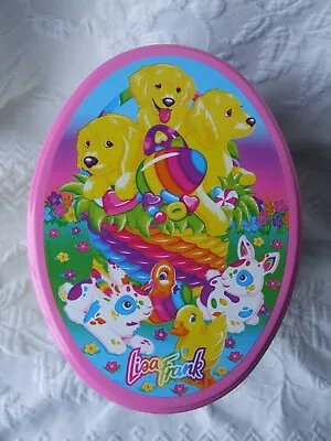 LISA FRANK EUC VINTAGE 1990's EASTER TIN PUPPIES BUNNIES CHICKS - NR • $31.99