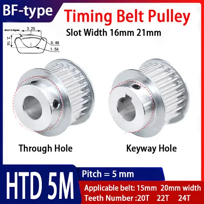 HTD 5M 15mm/20mm Timing Belt Pulley 20 - 24 Tooth Pitch 5mm For CNC Step Motor • $5.69