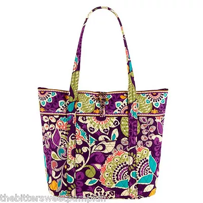 Vera Bradley~authentic~ Vera  Extra Large Tote Bag~plum Crazy~new With Tag! • $72.90