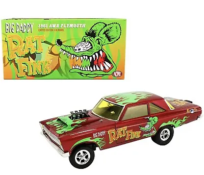  ACME 1:18 BIG DADDY RAT FINK 1965 Plymouth AWB Diecast Model Car Red 1/900 Made • $154.99