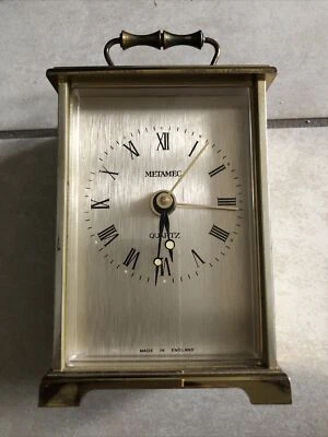 £8 • Buy VINTAGE METAMEC BRASS CARRIAGE /ALARM CLOCK  Model No 4004  Spares / Repair