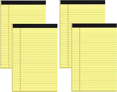 Small Note Pads 5X8 Yellow – 4 Pack 80Gsm Premium Thick Paper 30 Sheets/ 60 Pa • $8.75