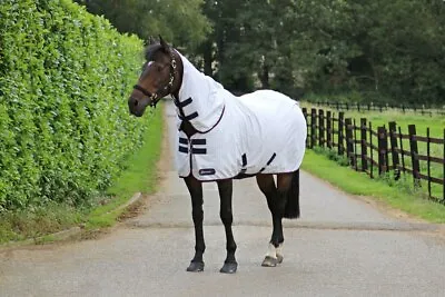 £59 • Buy Hy DefenceX Summer Sheet/Fly Rug For Horses & Ponies - Detachable Neck  4-6 -7'0