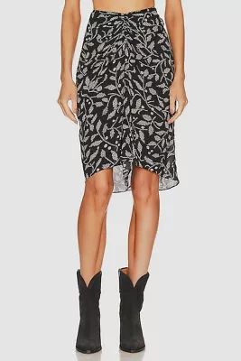 $440 Isabel Marant Etoile Women's Black Diamiani Ruched Skirt Size 40 • $140.78