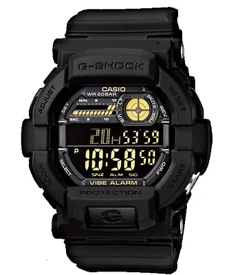 Casio G-Shock Digital Mens Black/Gold Vibration Alert Watch GD350-1B GD-350-1BDR • $158.90