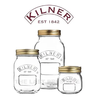 £8.10 • Buy Kilner Glass Screw Top Lid Preserving Jars For Jam, Pickles, Storage & Canning
