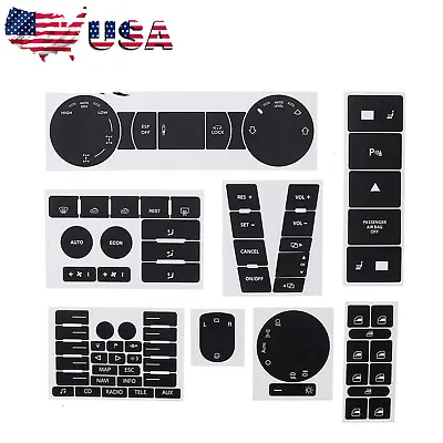 For VW TOUAREG 2004-2009 BUTTON DECALS STICKERS RADIO W NAVIGATION REPAIR SET • $13.45