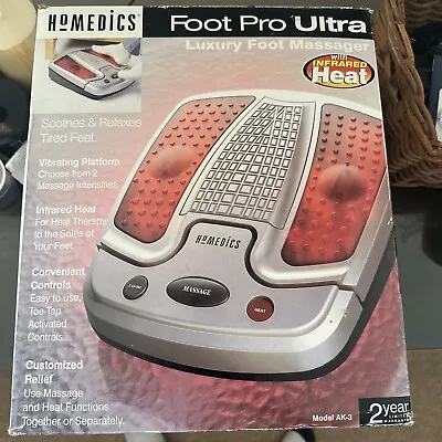 Homedics AK-3 Foot Pro Ultra Luxury Foot Messager With Infrared Heat. Tested • £15