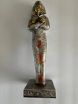 Vintage Egyptian King Tut Statue Figure Wearing Cobra On His Head. • $29