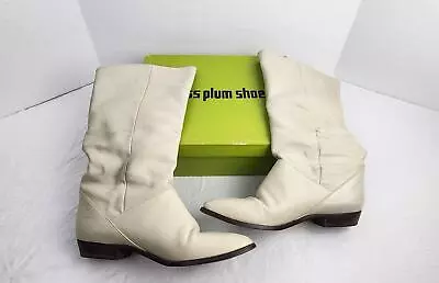 Brass Plum Tatum Mid-Calf Leather Boots W/ Box - Women's US 7 1/2 Vintage • $16.74