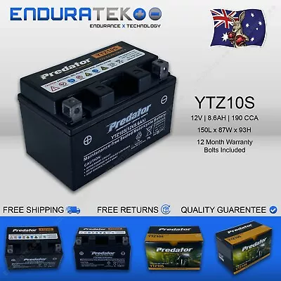 $69.90 • Buy YTZ10S Motorcycle Battery AGM PREMIUM - Yamaha Honda KTM Suzuki Kawasaki YTX7ABS