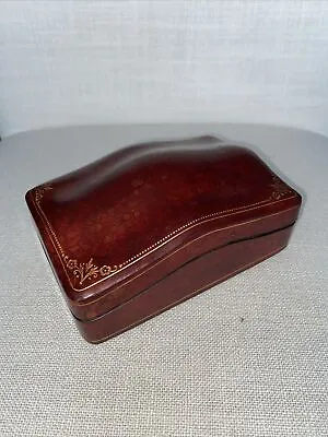 Vintage Leather Humpback Box S.A.L.V.E. Venezia. Light Spotting Overall VG Cond • $49.95