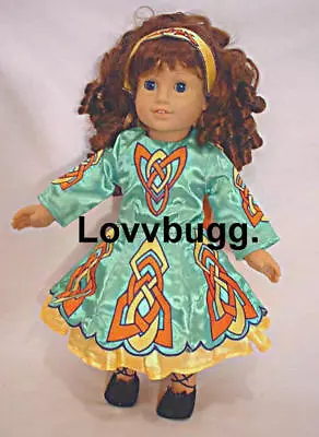 Green Irish Dance Dress 6pc For American Girl 18  Doll Clothes FREESHIP ADDS! • $21.95