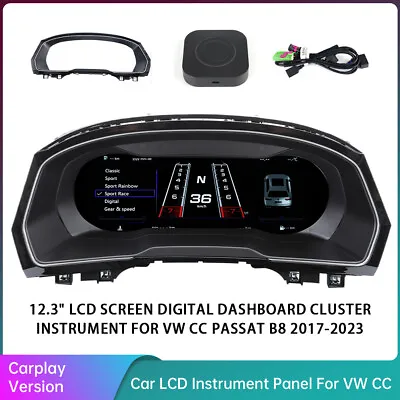 12.3  LCD Screen Digital Cluster Instrument Wireless Carplay For VW Passat B8 CC • $658.99