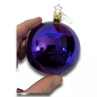 Old World Christmas Inge Glas Christmas Bauble Ball Ornament Vintage Purple • $14.99