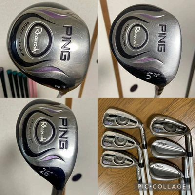 $970.95 • Buy Authentic Luxury Women Ping Pin Rhapsody Glide Golf Club Set Driver Fairway Wood
