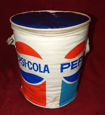 Vintage Pepsi Cola Vinyl 13  Cooler Thermo Keep By Nappy 1970s Read • $20.61