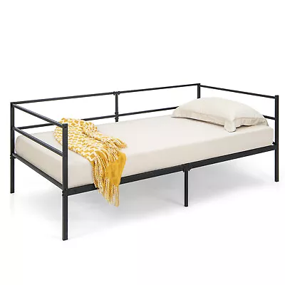 Costway Twin Metal Daybed Frame Dual-use Platform Sofa Bed For Living Room • $119.98