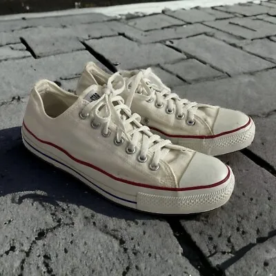 Vintage 70s 80s Converse MADE IN USA White Oxford Low Top Sneakers 9.5 US • $200