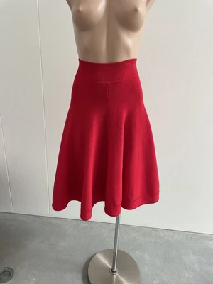 $120 • Buy Scanlan Theodore Red Crepe Skater Skirt Size Med