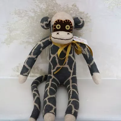 £14.99 • Buy Handmade Sock Monkey UK - Gizmo - Adorable Shelf Sitter Collectable Home Decor
