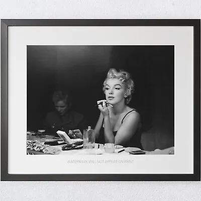 Marilyn Monroe Doing Her Makeup 1950s 1960s Girls Premium Art Print • $89