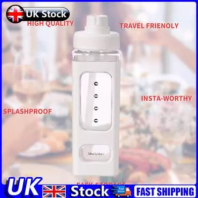 Water Bottle 23.6 Oz Large Capacity Bottle Straw & Lovely Sticker (White) UK • £7.09