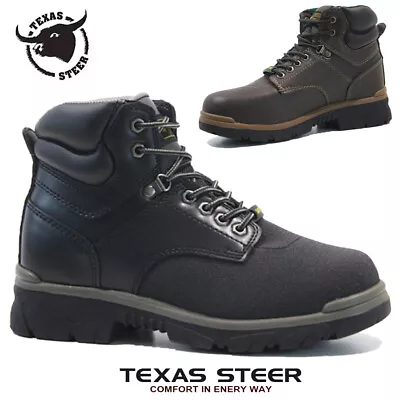 £19.95 • Buy Mens Safety Steel Toe Cap Army Combat Work Ankle Walking Hiker Boots Shoes Size
