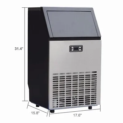 Smad Commercial Ice Maker 100lbs Ice Cube Machine Undercounter Stainless Steel • $425.99