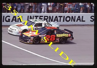 35mm Slide - Davey Allison & Ken Schrader 1989 At Michigan Nascar #kl7 • $9.99