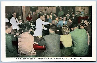 Postcard MS Biloxi Mississippi The Paddock Club Bar Lounge Gulf Coast MS05 • $19.99