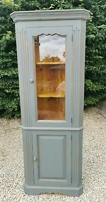 £325 • Buy Solid Pine Gustavian Style Glazed Lightly Distressed Corner Unit In Chateau Grey
