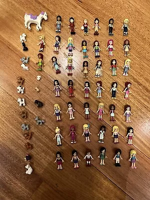 Lego Friends Friendz Mini Figures Girls Lot Of 44 Minifigs Plus 18 Animals￼ • $27